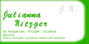 julianna mitzger business card